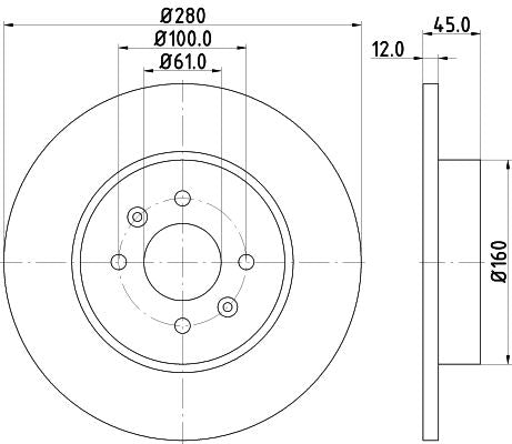 Hella Brake Disc for Renault, OEM quality, OEM 7701207227 - View 3