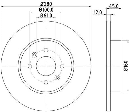 Hella Brake Disc for Renault, OEM quality, OEM 7701207227 - View 3