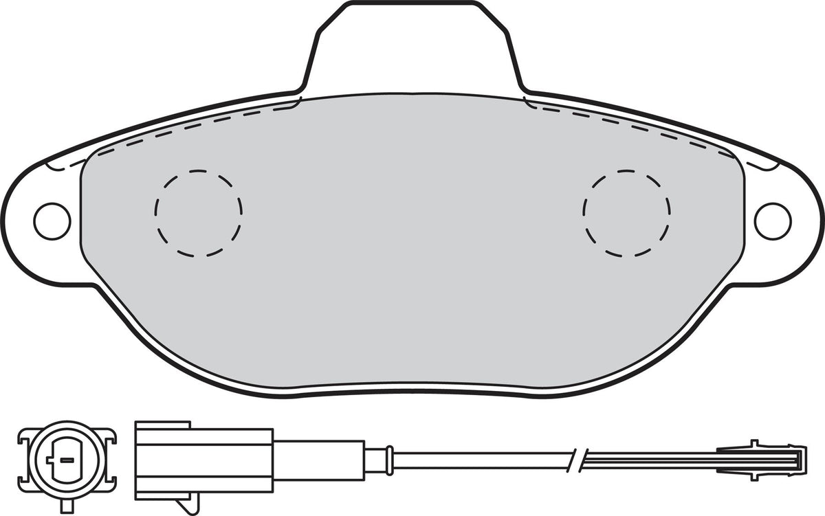 Fiat 500 Front Brake Pad Set, Valeo OEM, OEM 9S51-2K021-BA, MPN 302093