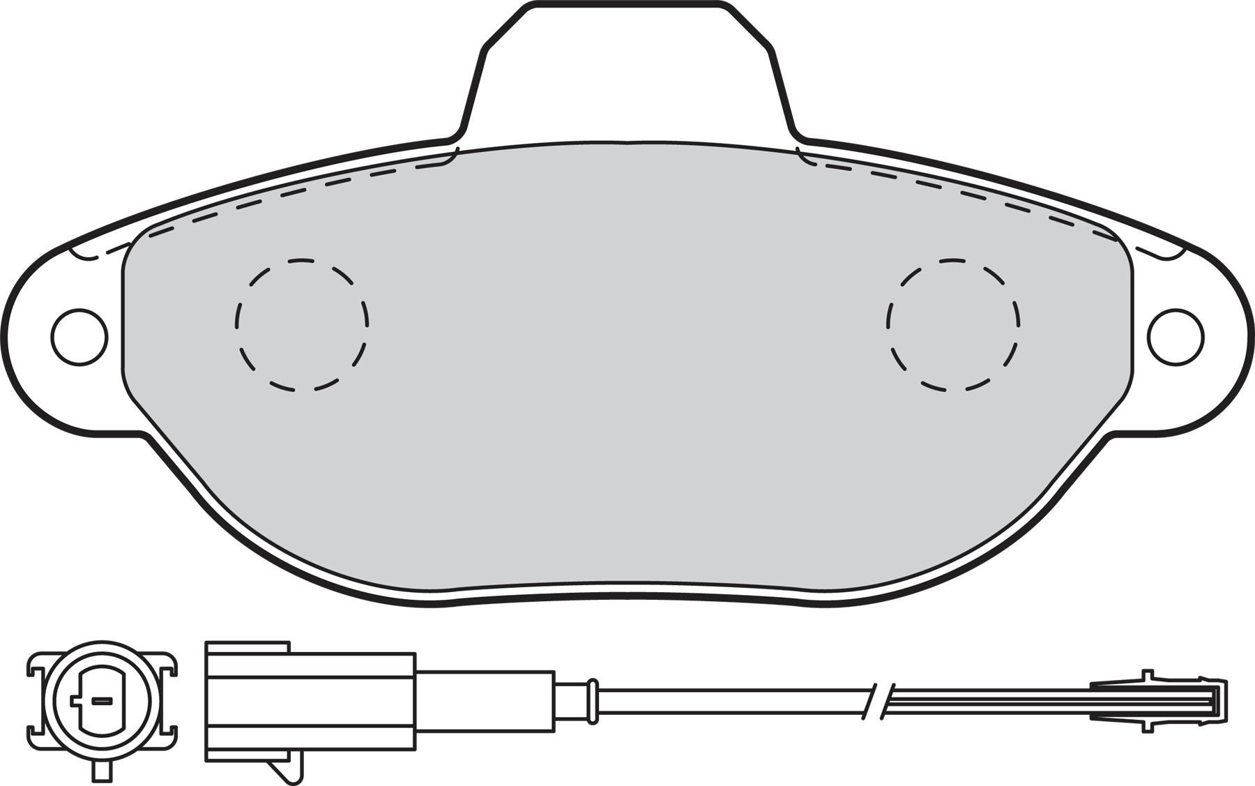 Fiat 500 Front Brake Pad Set, Valeo OEM, OEM 9S51-2K021-BA, MPN 302093
