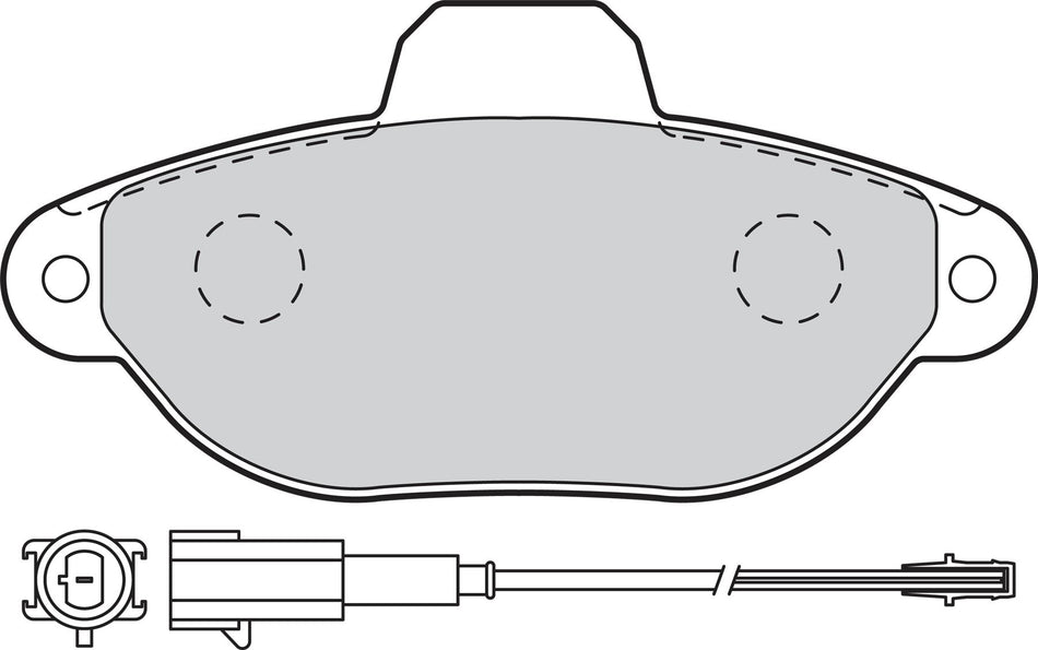Fiat 500 Front Brake Pad Set, Valeo OEM, OEM 9S51-2K021-BA, MPN 302093