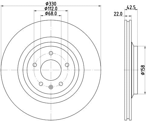 AUDI A6 C6 Avant Brake Disc, Hella OEM, OEM 4F0615601B - View 4
