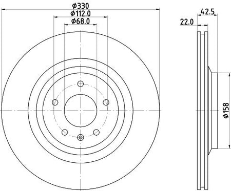 AUDI A6 C6 Avant Brake Disc, Hella OEM, OEM 4F0615601B - View 4