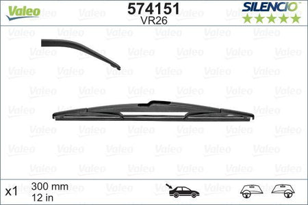 Valeo Rear Wiper Blade for Jeep, Mercedes-Benz & more, OEM quality, OEM 50508588, MPN 574151