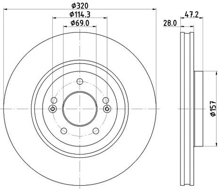 Hella Brake Disc for Hyundai & KIA, OEM quality, OEM 51712D7100 - View 2