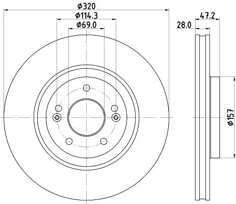 Hella Brake Disc for Hyundai & KIA, OEM quality, OEM 51712D7100 - View 2