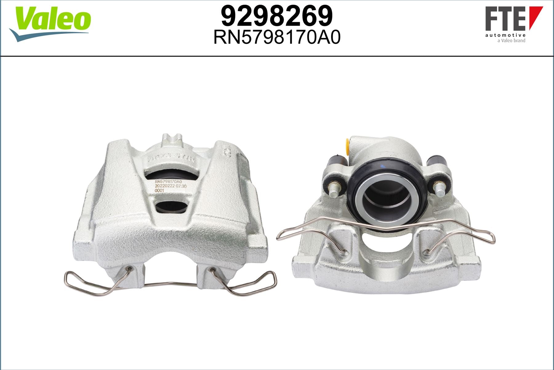 Valeo Right Brake Caliper Right for Audi, OEM quality, OEM 8K0615124C, MPN 9298269