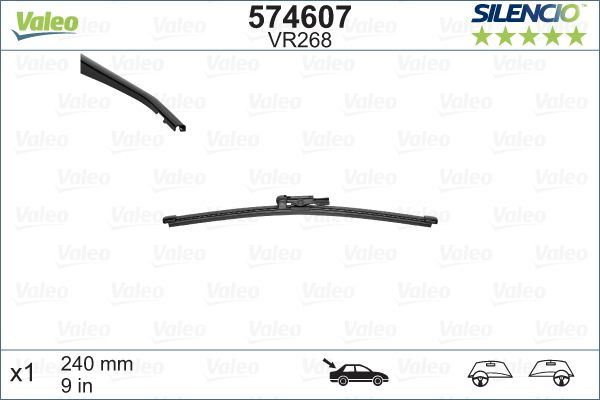 Valeo Rear Wiper Blade for Mercedes-Benz, OEM quality, OEM 6423E2, MPN 574607