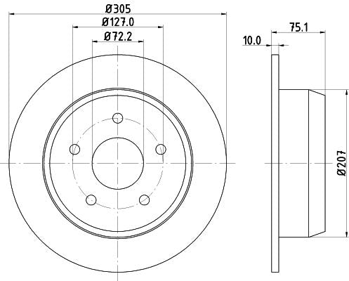 Hella Brake Disc for Jeep (bjc) & JEEP, OEM quality, OEM 52098666 - View 4