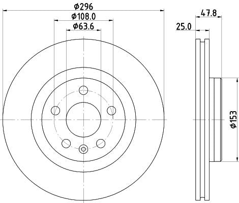 Hella Brake Disc for Lynk & Co & Volvo, OEM quality, OEM 31471414 - View 3
