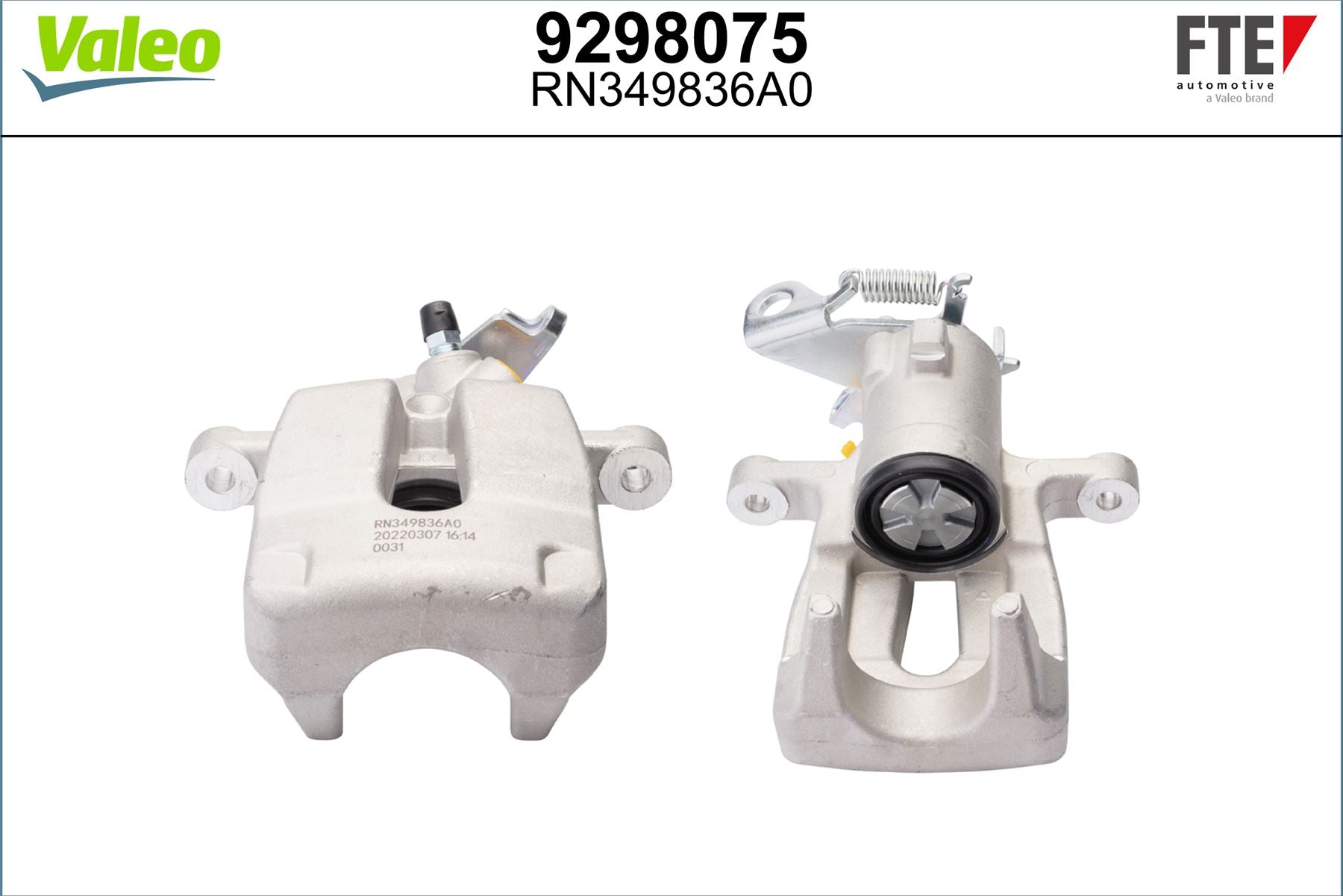 Valeo Right Brake Caliper Right for Renault, OEM quality, OEM 8253031, MPN 9298075