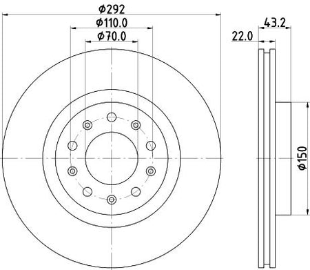 Hella Brake Disc for Alfa Romeo, OEM quality, OEM 50532944 - View 4