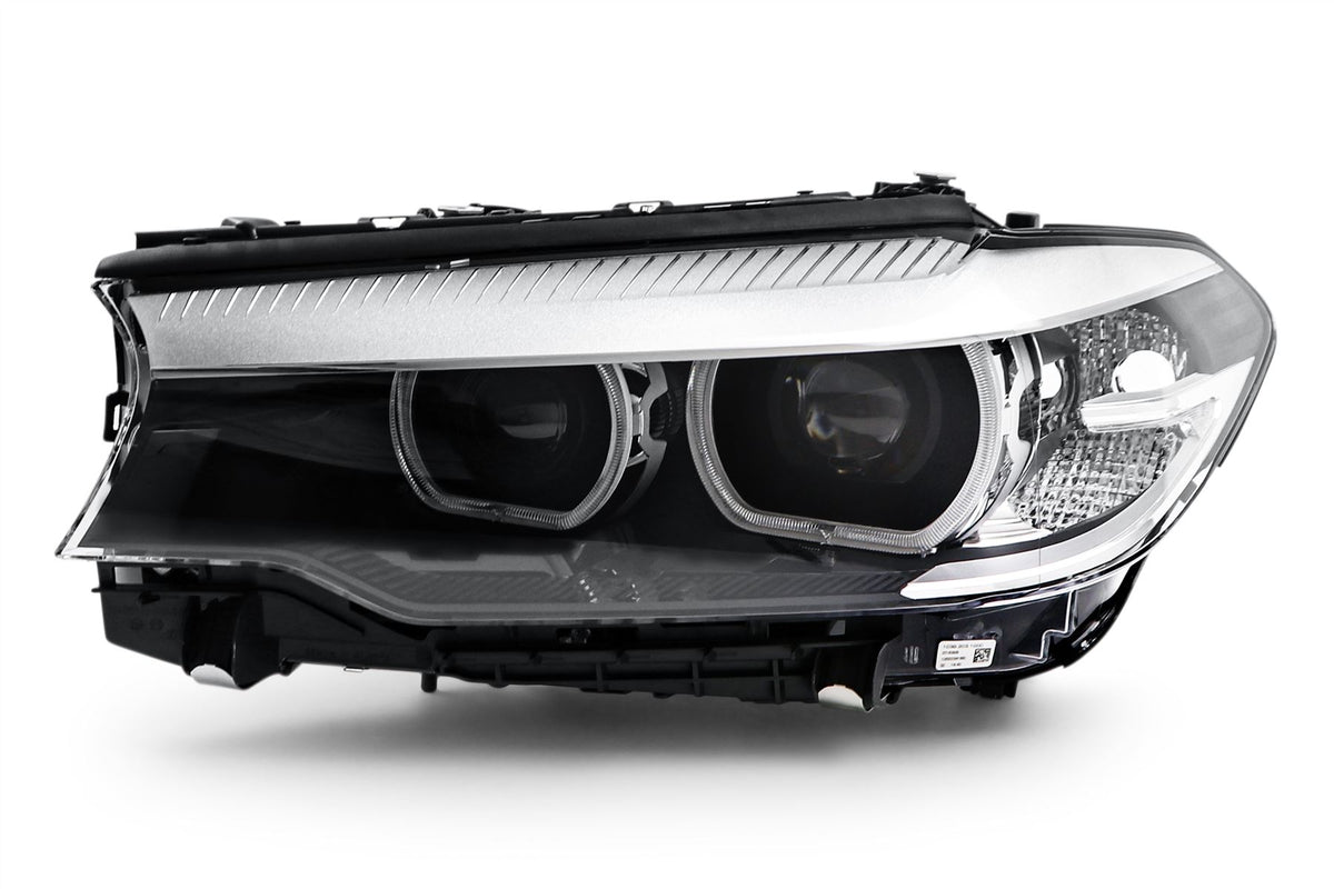 BMW 5 Series G30 G31 Left Headlight, Hella OEM, OEM 63117214953, MPN 1LX 354 836-031