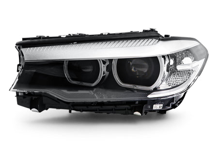 BMW 5 Series G30 G31 Left Headlight, Hella OEM, OEM 63117214953, MPN 1LX 354 836-031