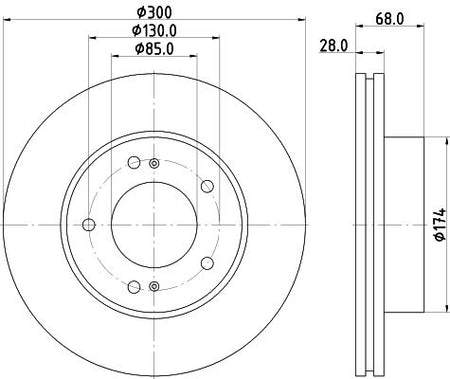 Hella Brake Disc for Ssangyong, OEM quality, OEM 4144121000 - View 2
