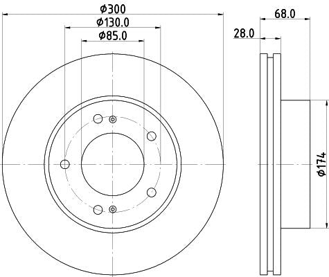 Hella Brake Disc for Ssangyong, OEM quality, OEM 4144121000 - View 2