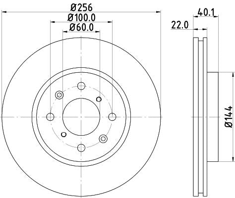 Suzuki Swift IV Brake Disc, Hella OEM, OEM 5531168L00 - View 2