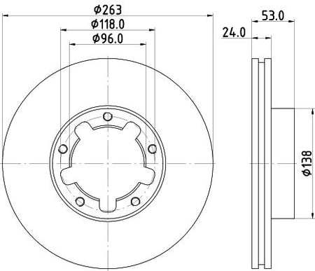 Hella Brake Disc for Nissan, OEM quality, OEM 061002950 - View 3