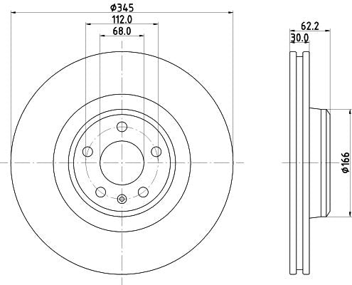 AUDI A6 Allroad C7 Brake Disc, Hella OEM, OEM 4G0615301AB - View 4