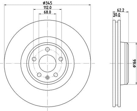 AUDI A6 Allroad C7 Brake Disc, Hella OEM, OEM 4G0615301AB - View 4