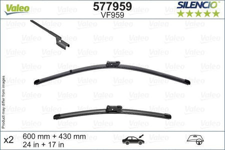 Valeo Front Wiper Blade Set for Toyota, Vauxhall & more, OEM quality, OEM 9820309280 - View 3