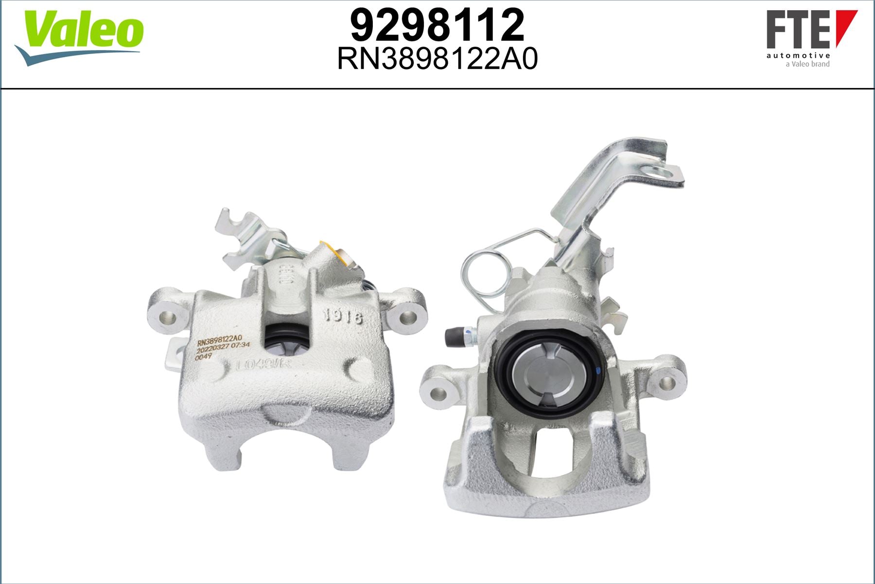Valeo Right Brake Caliper Right for Honda, OEM quality, OEM 43012S1AE01, MPN 9298112