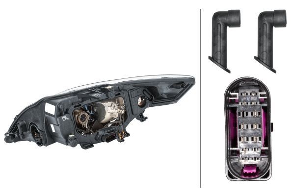 Hella Right Headlight for Ford, OEM quality, OEM 1 457 710 - View 3