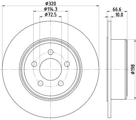 Hella Brake Disc for Chrysler & Dodge, OEM quality, OEM 04779208AB - View 3