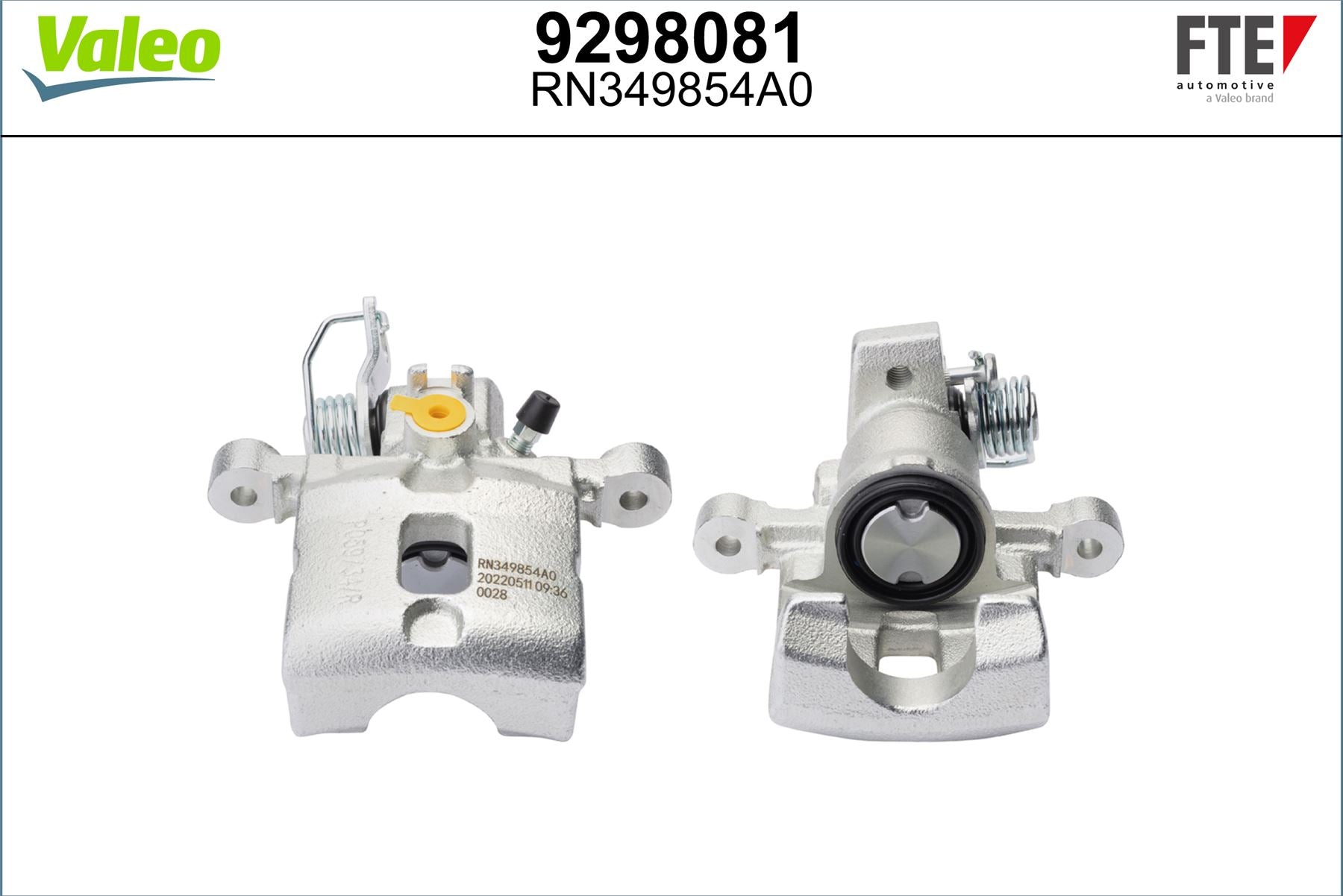 Kia Picanto Right Brake Caliper Right, Valeo OEM, OEM 5836007320, MPN 9298081