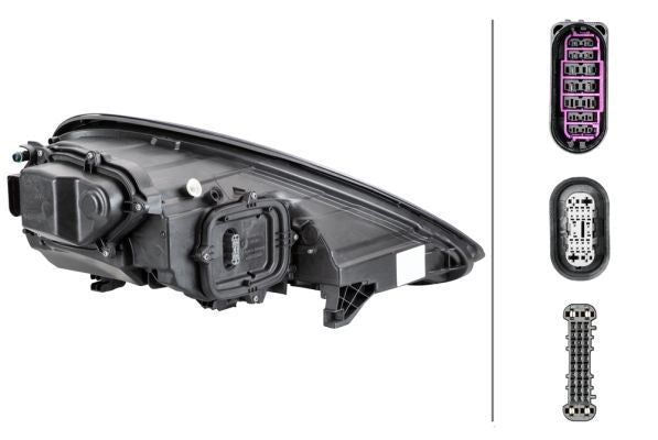 Porsche Panamera Left Headlight, Hella OEM, OEM 97063197104 - View 3