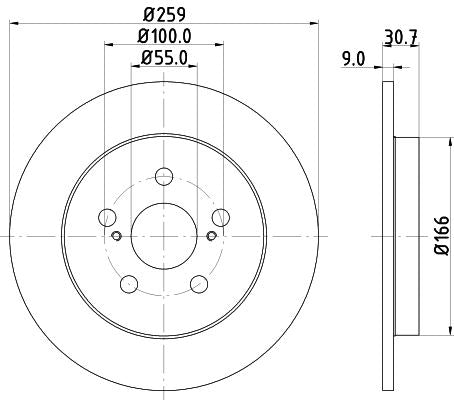 Hella Brake Disc for Toyota, Subaru & more, OEM quality, OEM 4243102200 - View 2