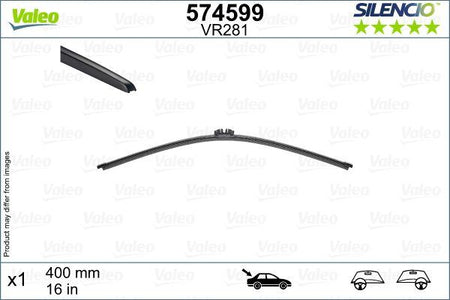 Valeo Rear Wiper Blade for Vauxhall, Citroen & more, OEM quality, OEM 61627474264, MPN 574599