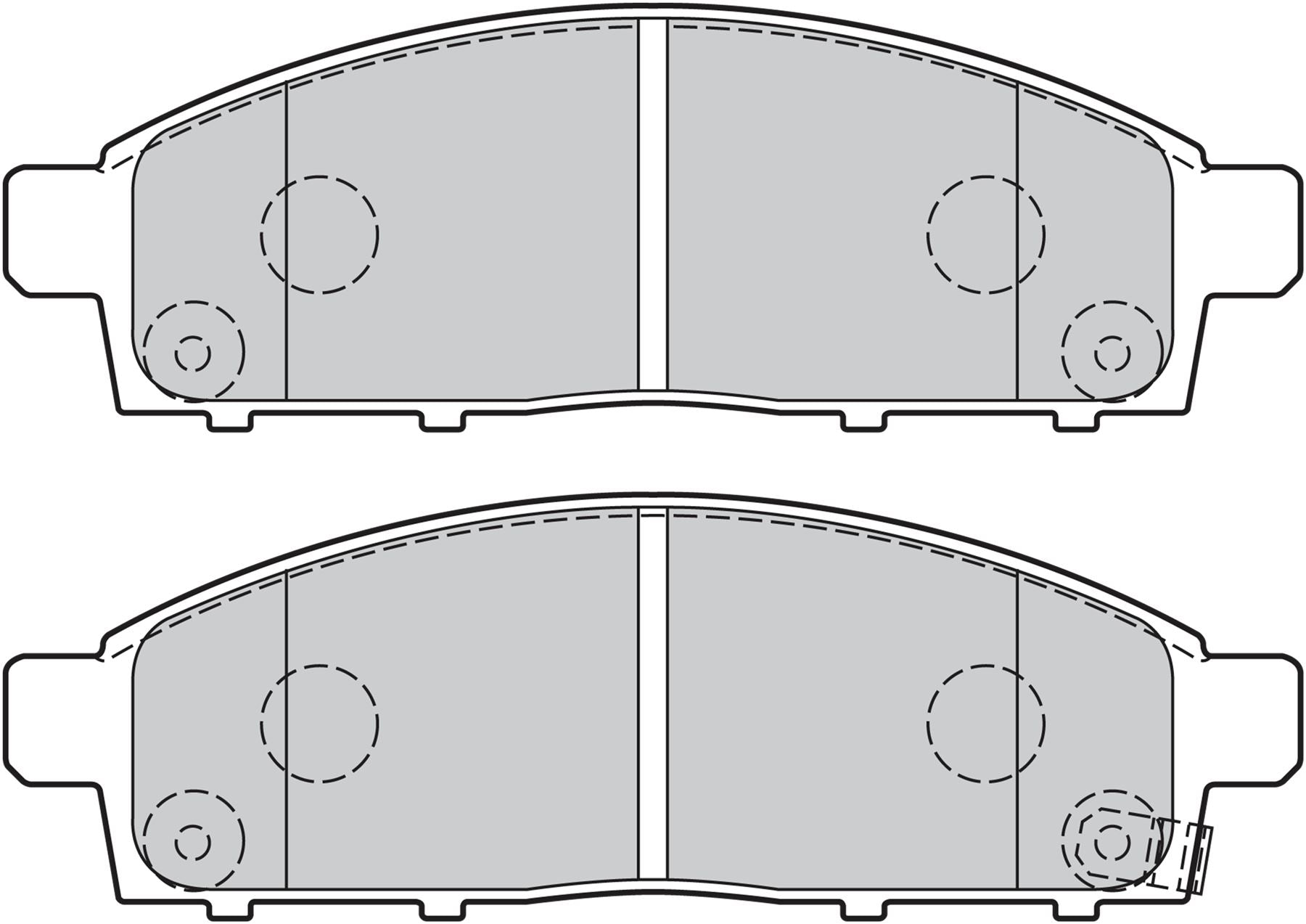 Valeo Front Brake Pad Set for Mitsubishi, OEM quality, OEM 4605A198, MPN 301893
