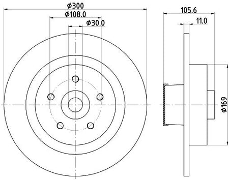 Renault Clio III Brake Disc, Hella OEM, OEM 8200471520 - View 3
