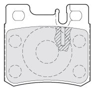 Valeo Rear Brake Pad Set for Mercedes-Benz, OEM quality, OEM 0014200220, MPN 301272