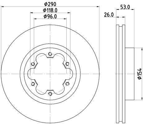 Hella Brake Disc for Nissan, OEM quality, OEM 402069X403 - View 3