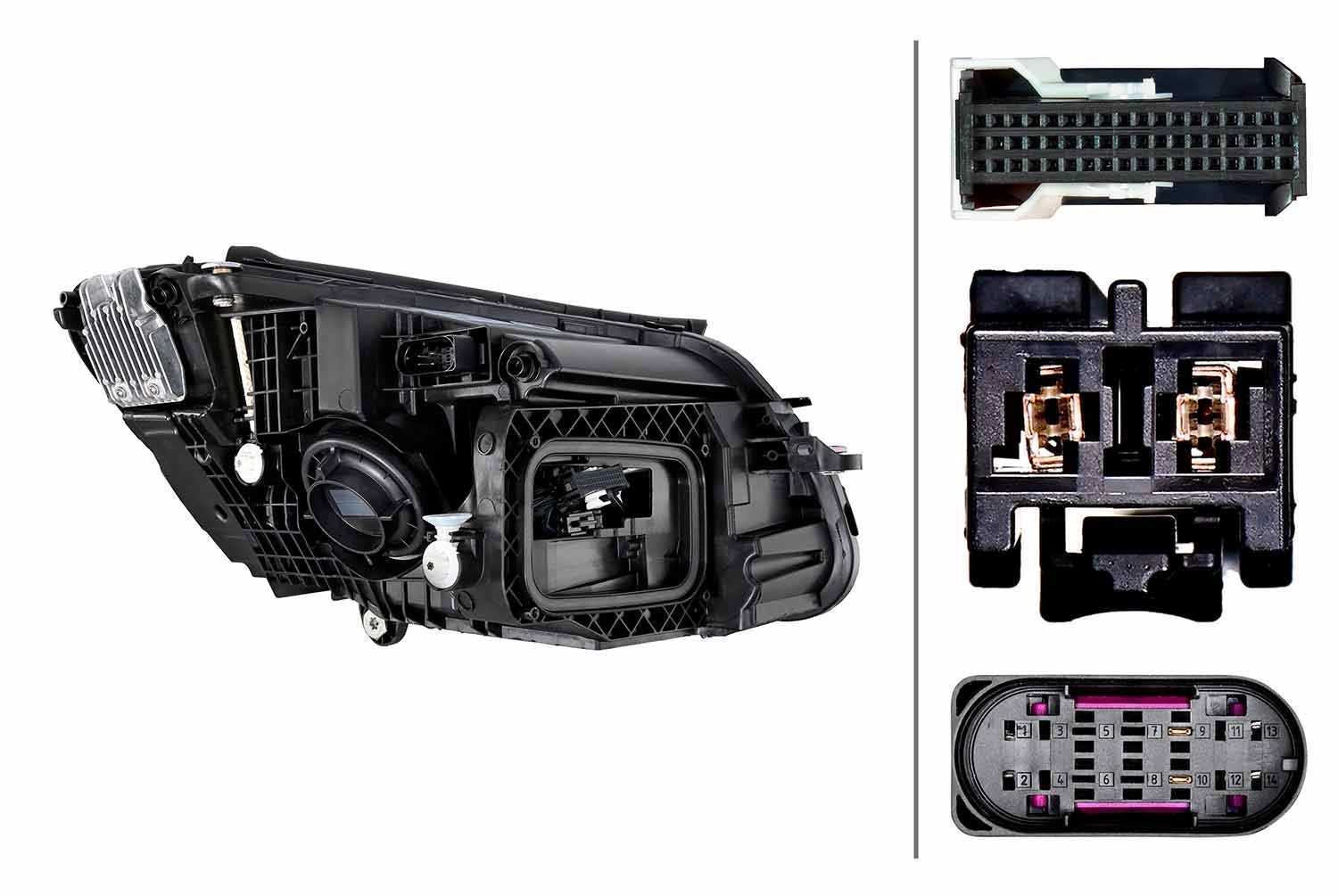 Hella LED Left Headlight for Mercedes-Benz, OEM quality, OEM 205 906 25 06 - View 4