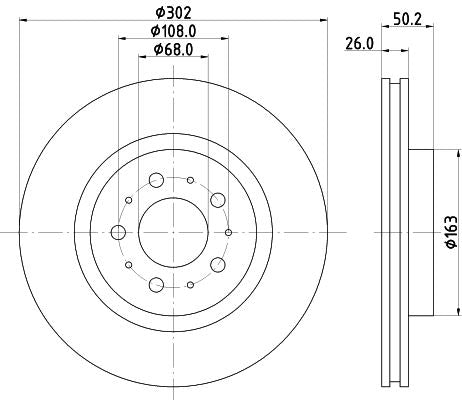 Hella Brake Disc for Volvo, OEM quality, OEM 272276 - View 3