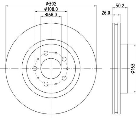 Hella Brake Disc for Volvo, OEM quality, OEM 272276 - View 3