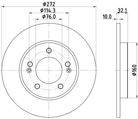 Hella Brake Disc for Hyundai & KIA, OEM quality, OEM 58411G4300, MPN 8DD 355 126-501