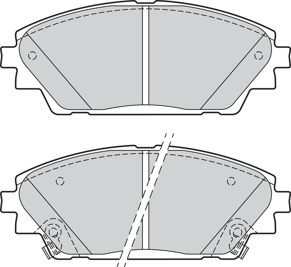 Valeo Front Brake Pad Set for Mazda, OEM quality, OEM B4Y0-33-28ZA, MPN 302285