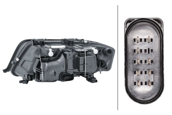 Hella Right Headlight for Audi, OEM quality, OEM 4B0 941 004 BJ - View 2