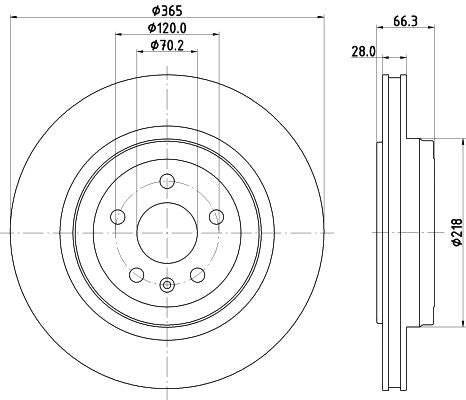 Hella Brake Disc for Tesla, OEM quality, OEM 600643100D - View 2