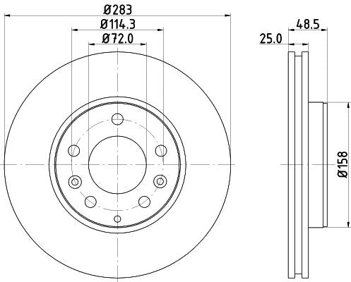 Mazda 6 Saloon Brake Disc, Hella OEM, OEM G26Y3325XA - View 3