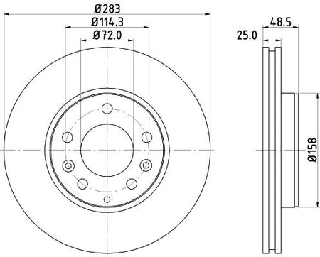 Mazda 6 Saloon Brake Disc, Hella OEM, OEM G26Y3325XA - View 3