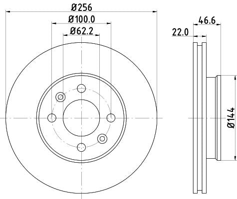 Hella Brake Disc for Dodge, Hyundai & more, OEM quality, OEM 517121G000 - View 2