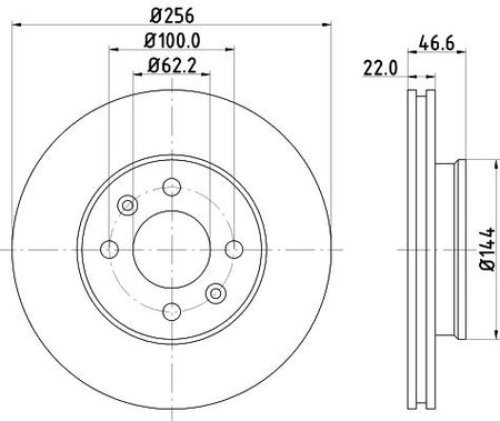 Hella Brake Disc for Dodge, Hyundai & more, OEM quality, OEM 517121G000 - View 2