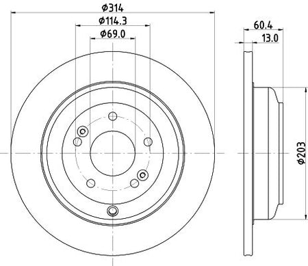 Hella Brake Disc for Hyundai, OEM quality, OEM 584112M000 - View 4
