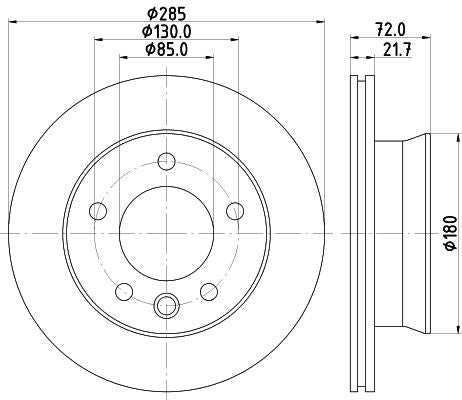 Hella Brake Disc for Freightliner & Mercedes-Benz, OEM quality, OEM 9034210012 - View 4
