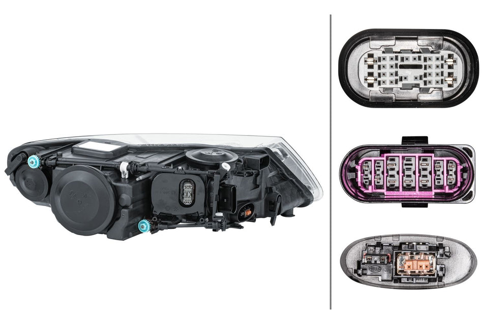 Volkswagen Touareg Left Headlight | Hella OEM 7L6 941 039 C - View 2